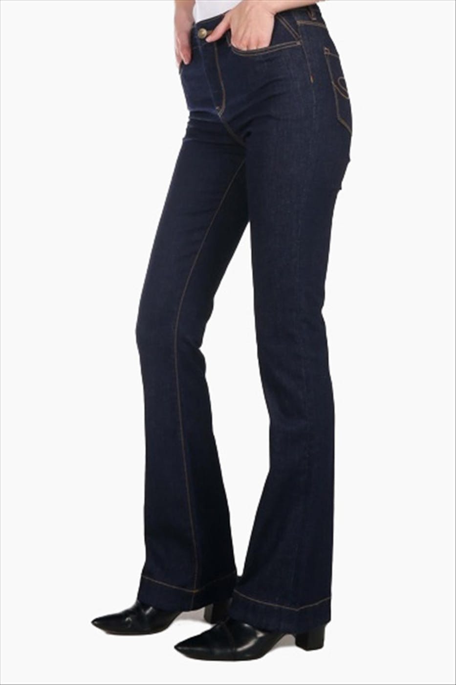 Lee Cooper - Donkerblauwe Kate flare jeans