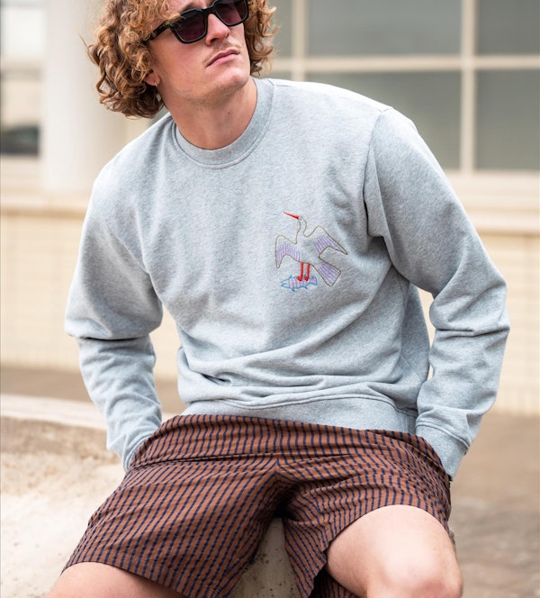 Thinking Mu - Donkerbruine Henry Striped short