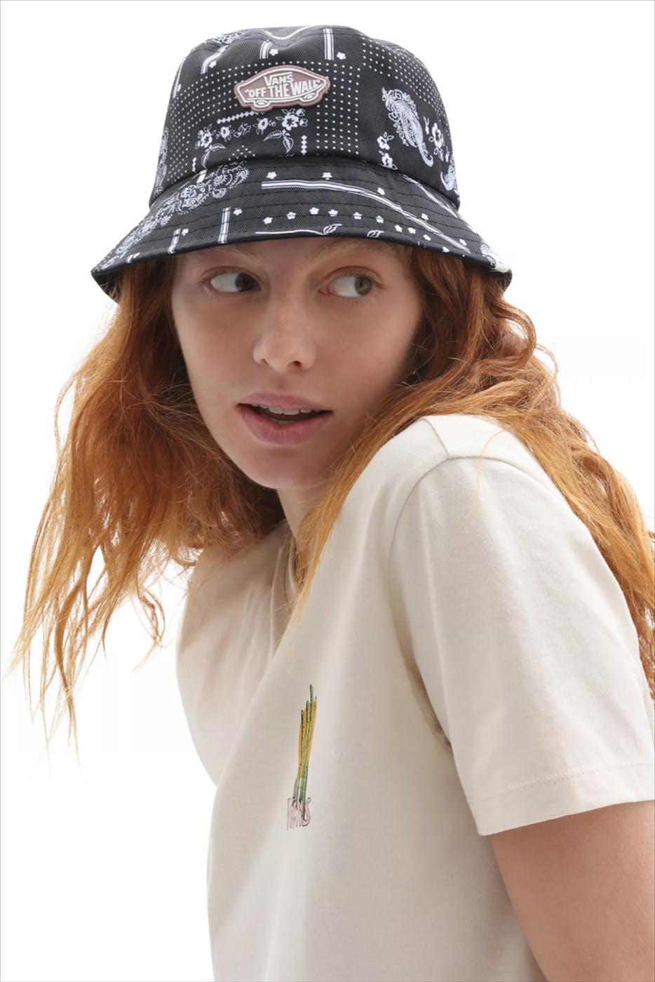 Vans  - Zwart-witte Delux Hankley bucket hat