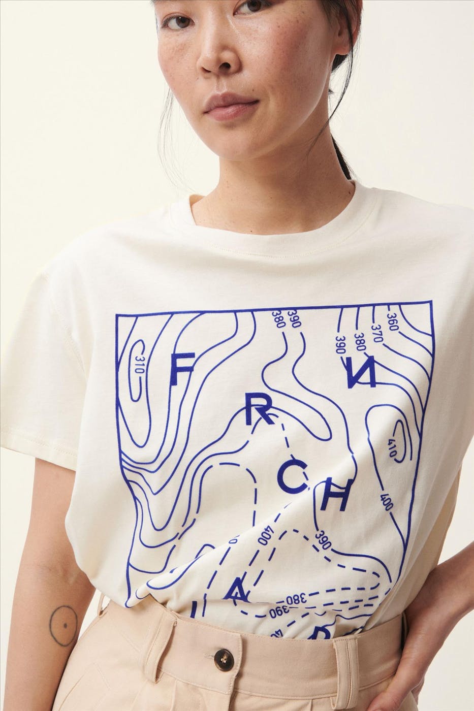 FRNCH - Ecru Curlina T-shirt