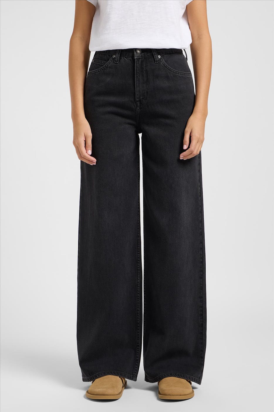 Lee - Zwarte Stella wide jeans