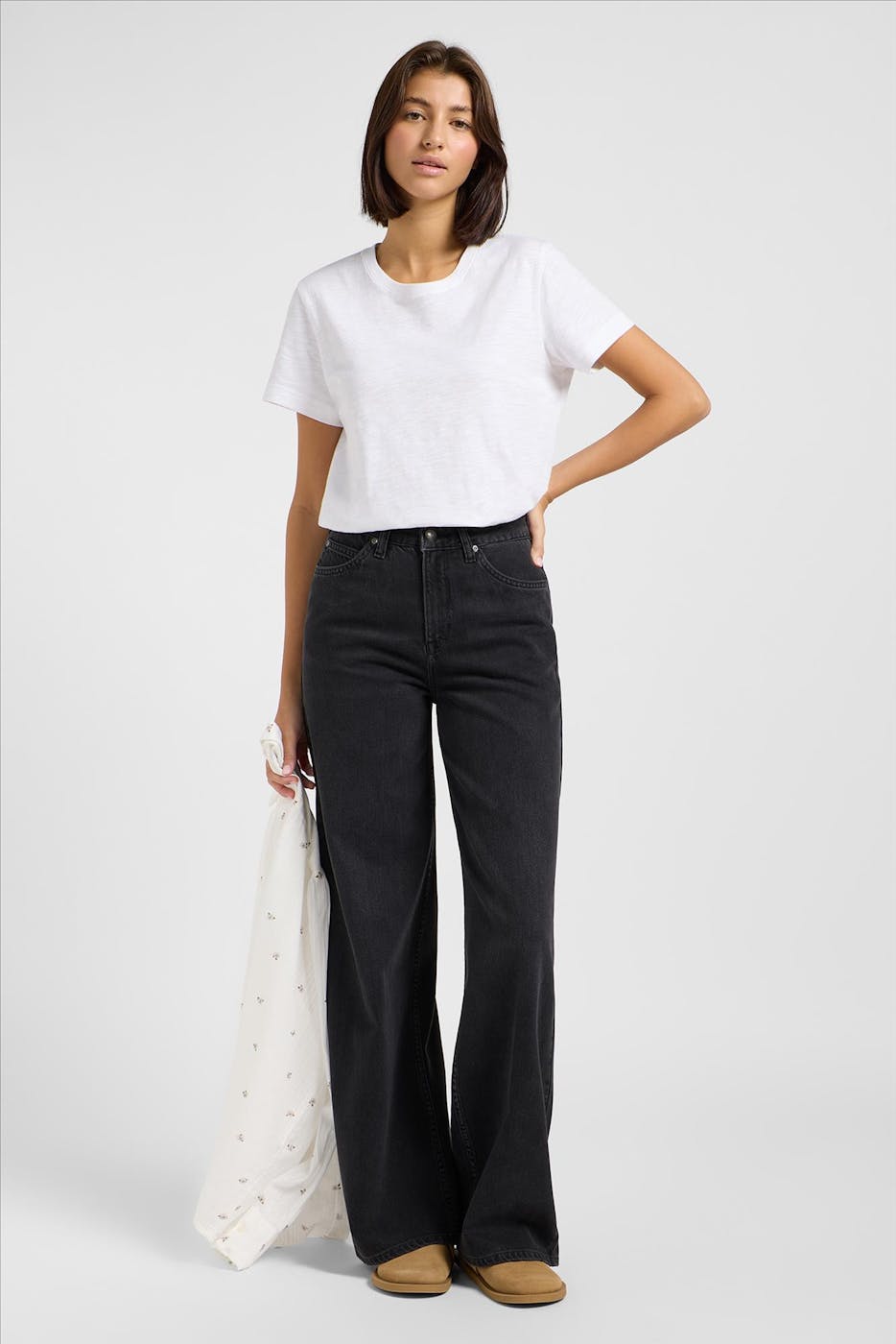 Lee - Zwarte Stella wide jeans