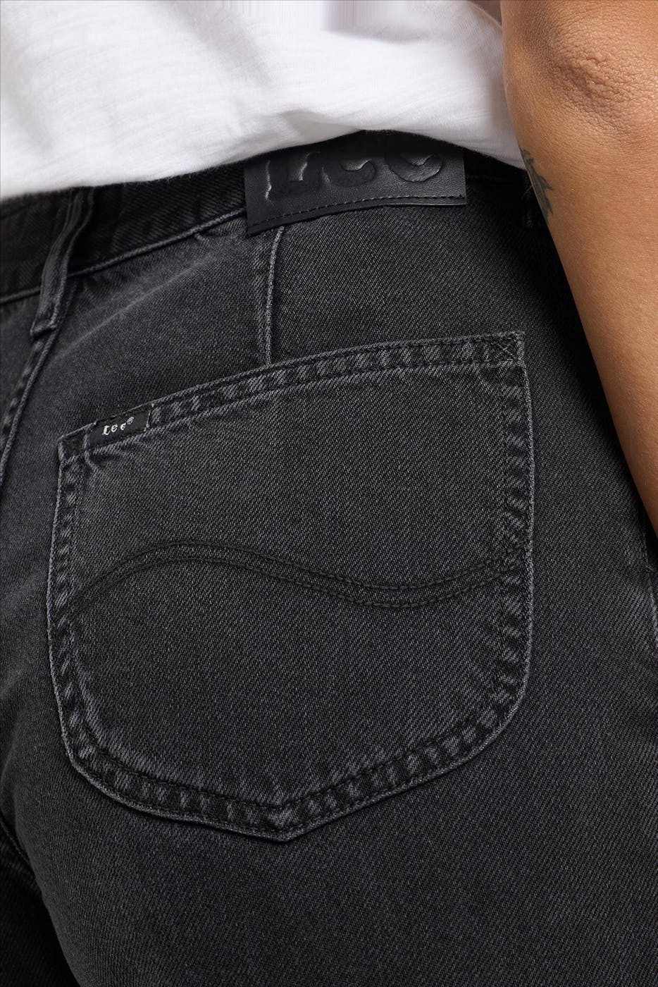 Lee - Zwarte Stella wide jeans
