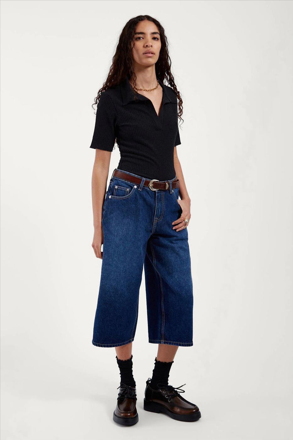 Dr. Denim - Donkerblauwe Dace jeansshort jort