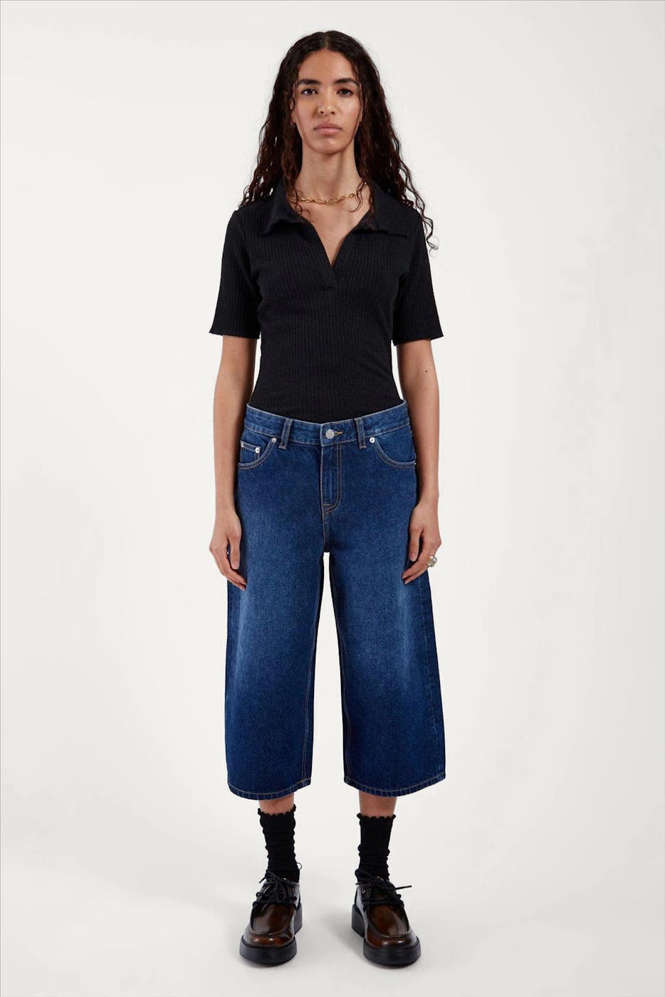Dr. Denim - Donkerblauwe Dace jeansshort jort