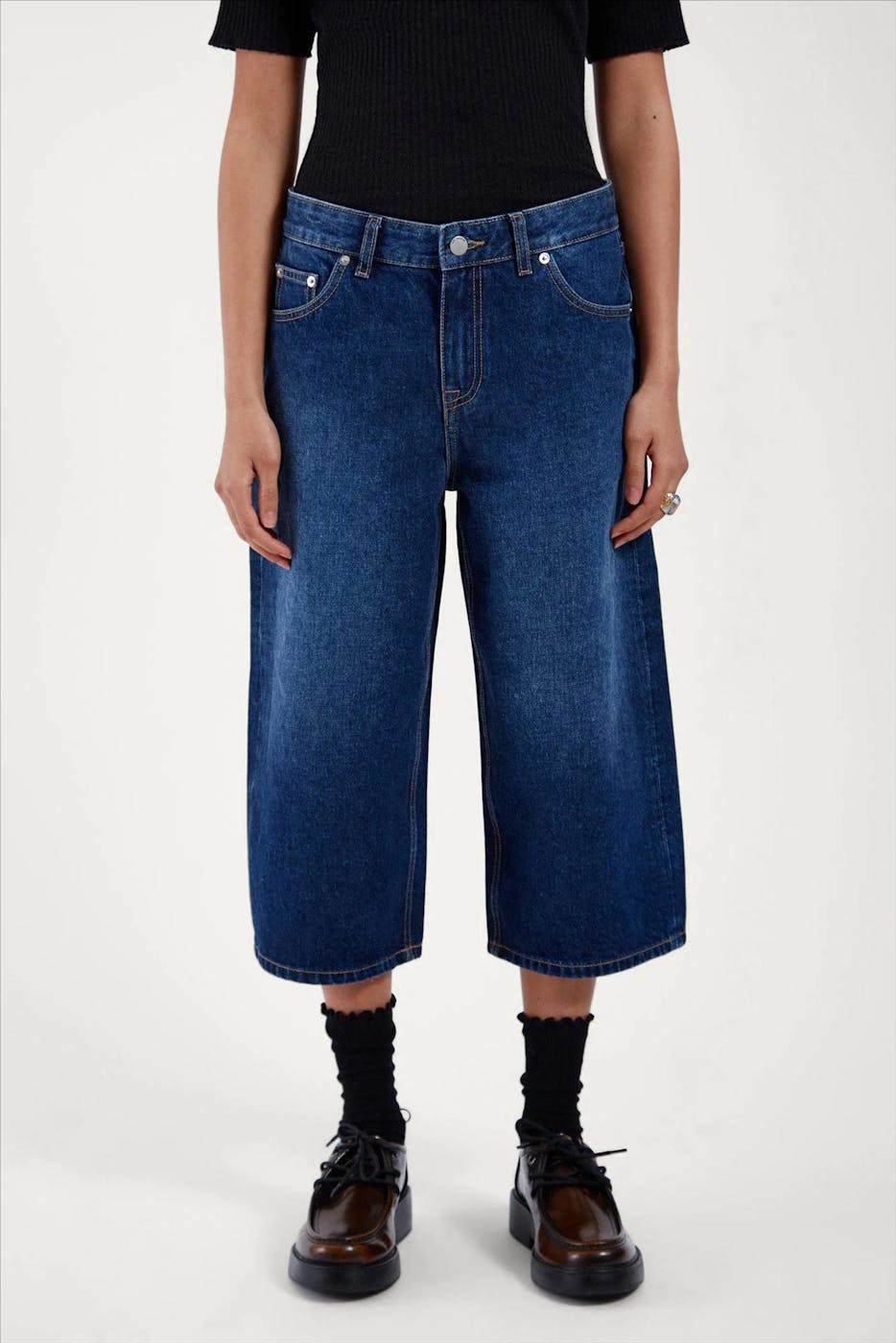Dr. Denim - Donkerblauwe Dace jeansshort jort