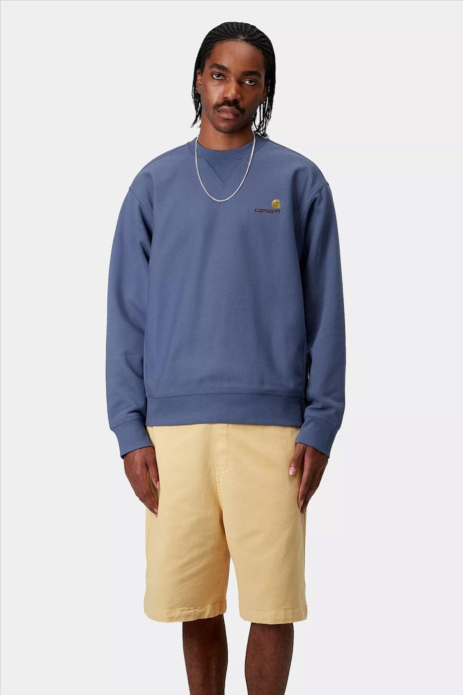 Carhartt WIP - Blauwe M' American Script sweater
