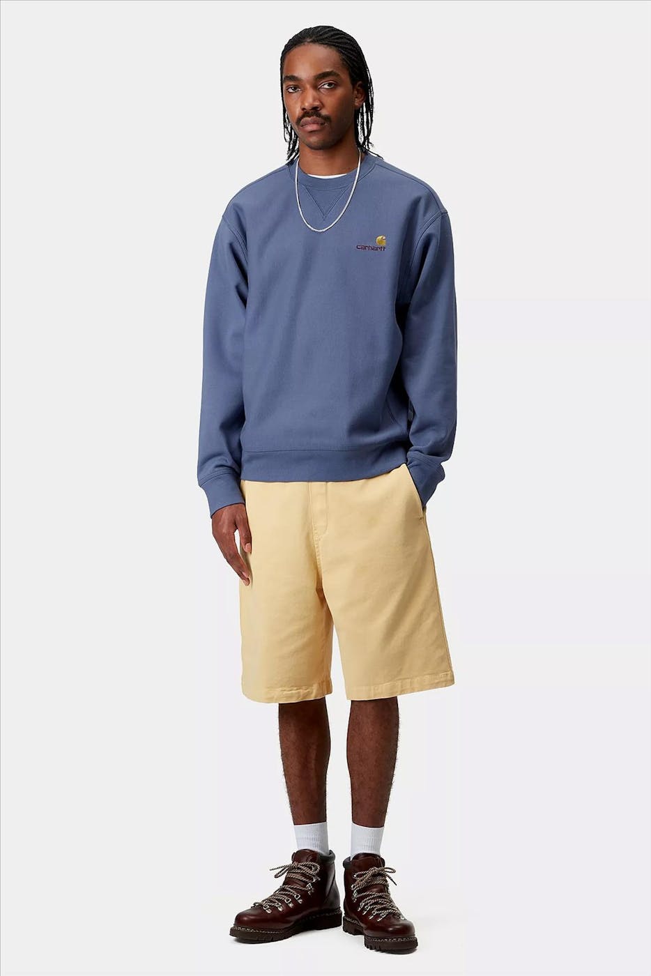Carhartt WIP - Blauwe M' American Script sweater