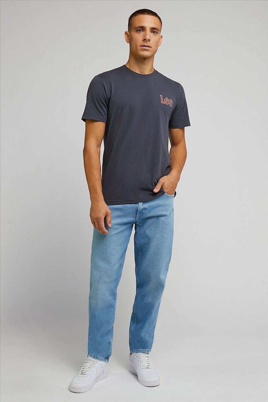 Lee - Lichtblauwe Oscar relaxed tapered jeans