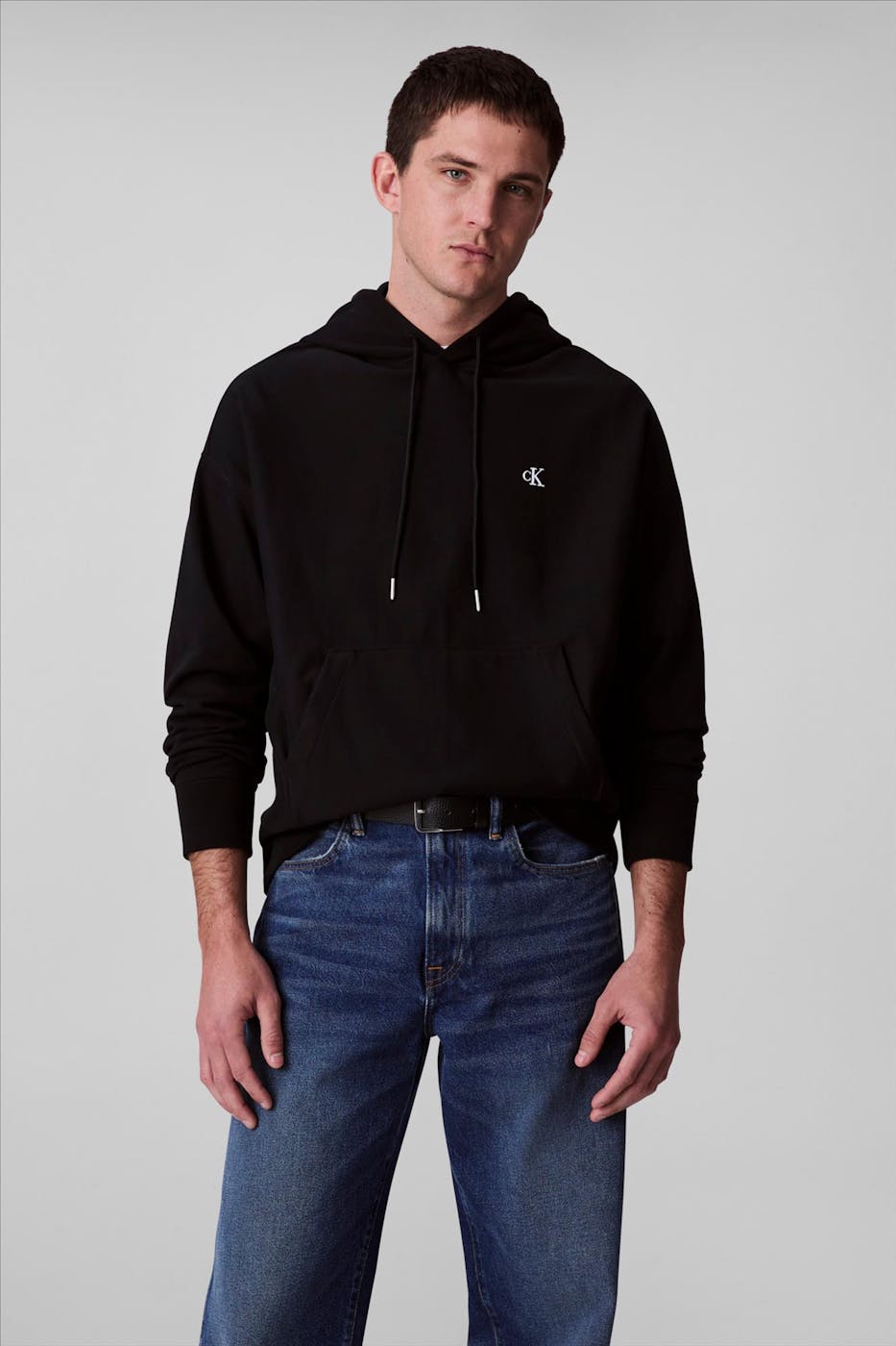 Calvin Klein Jeans - Zwarte Icon Logo hoodie
