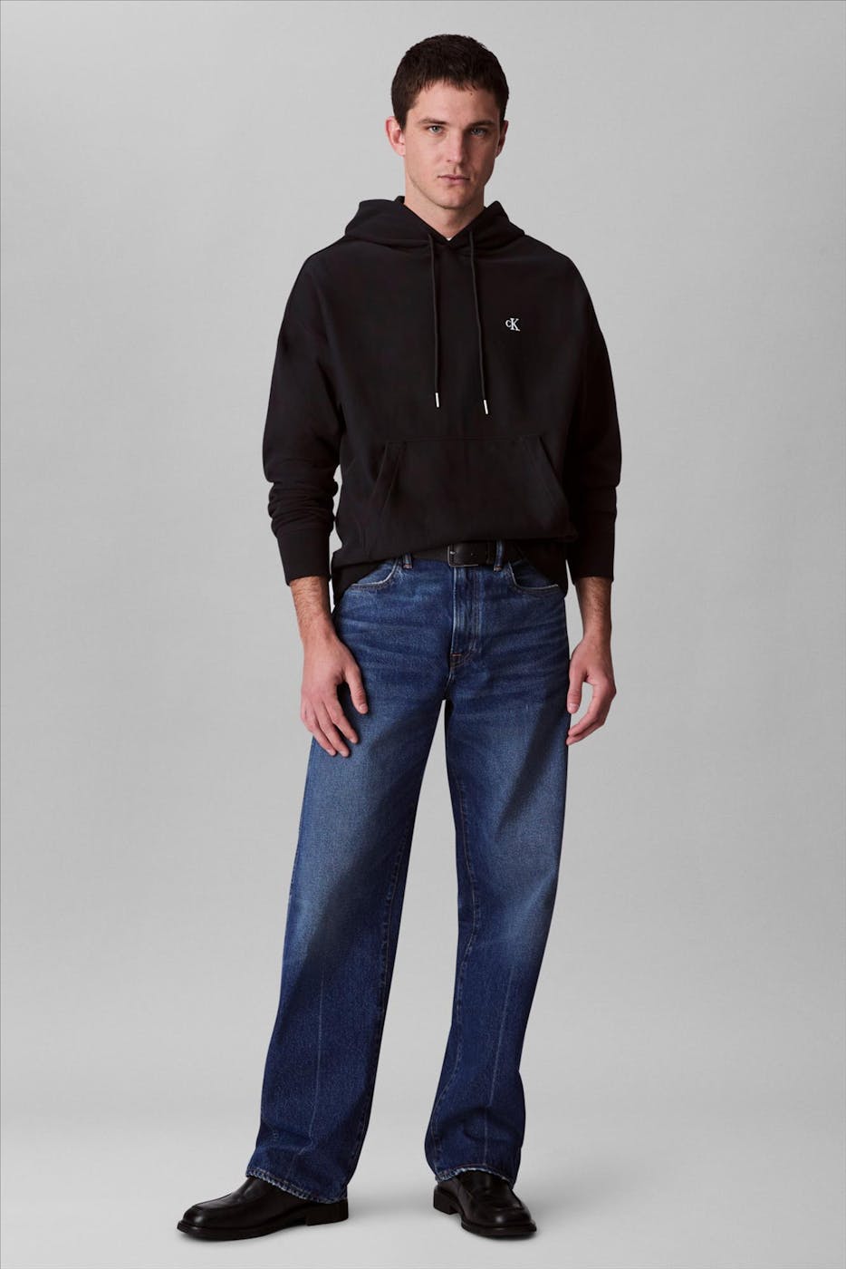 Calvin Klein Jeans - Zwarte Icon Logo hoodie