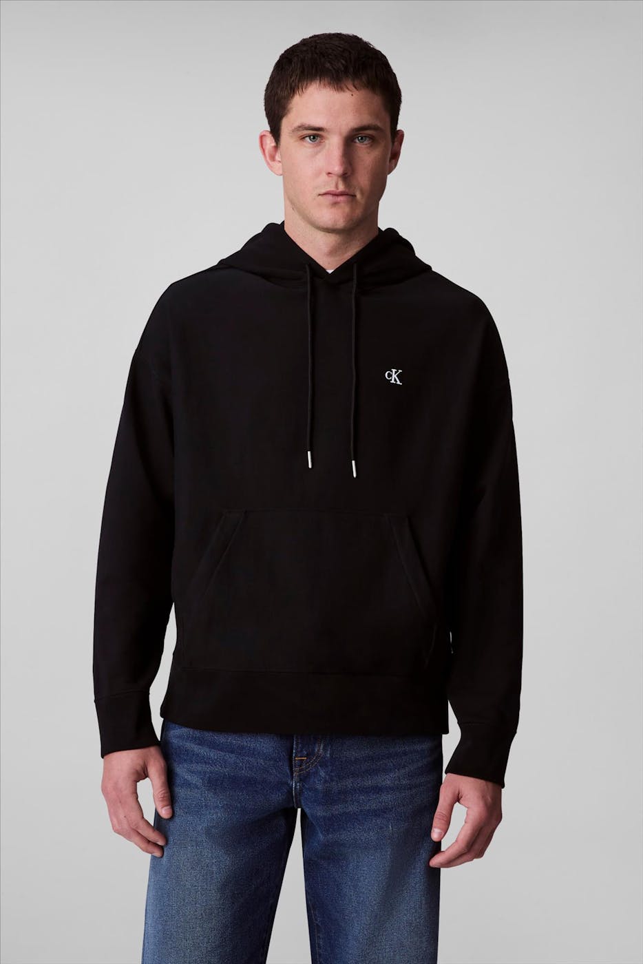 Calvin Klein Jeans - Zwarte Icon Logo hoodie