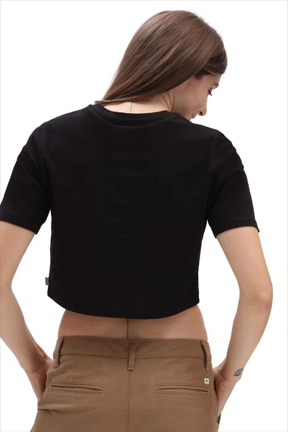 Vans - Zwarte Flying V Cropped T-shirt
