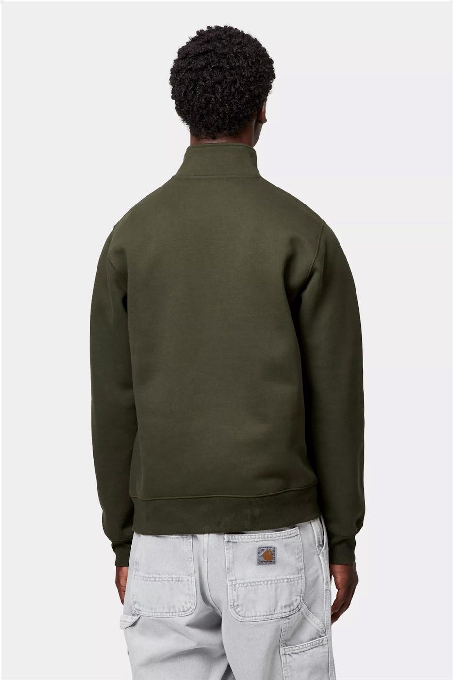 Carhartt WIP - Kaki Chase Neck Zip sweater