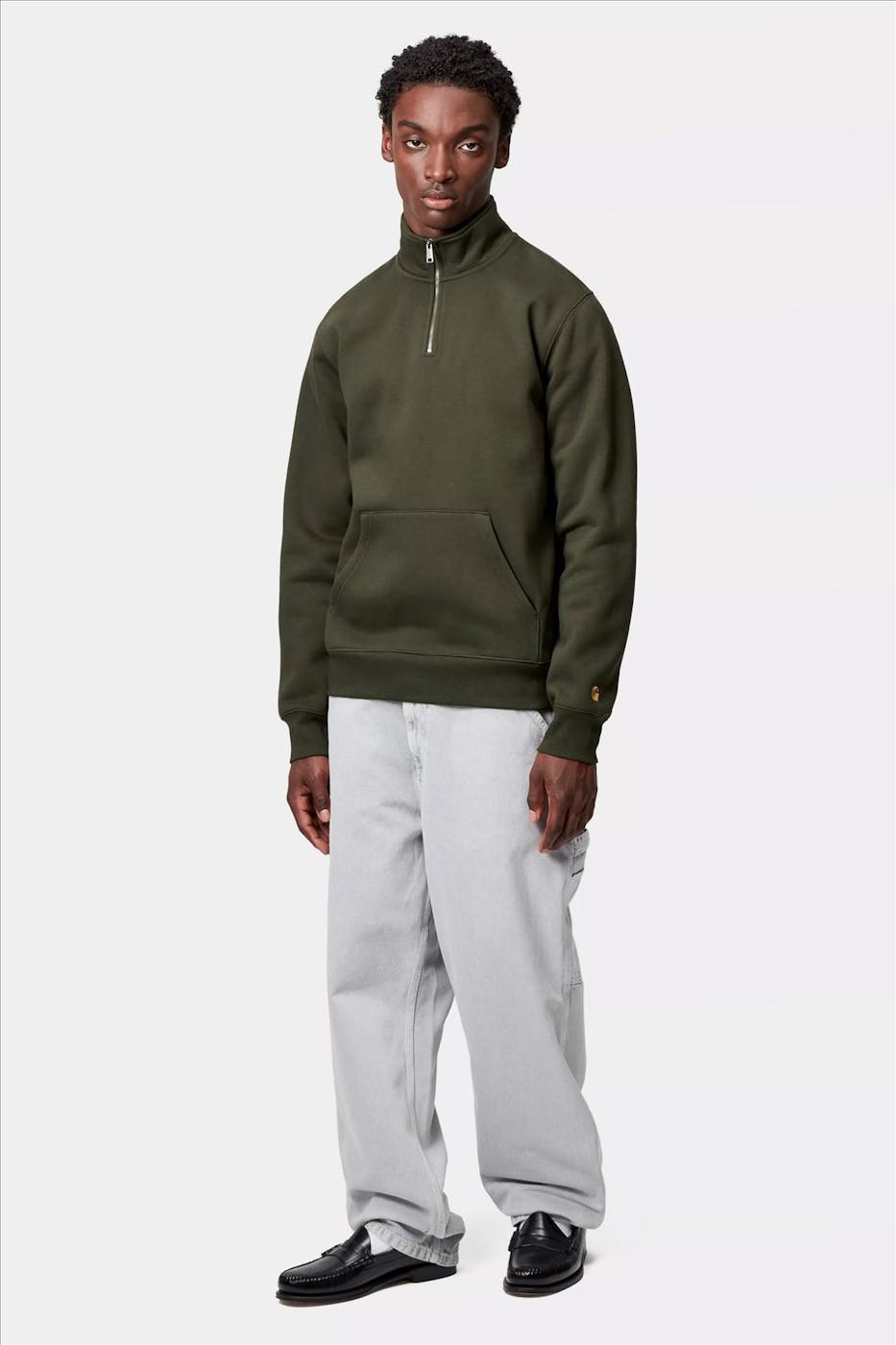 Carhartt WIP - Kaki Chase Neck Zip sweater