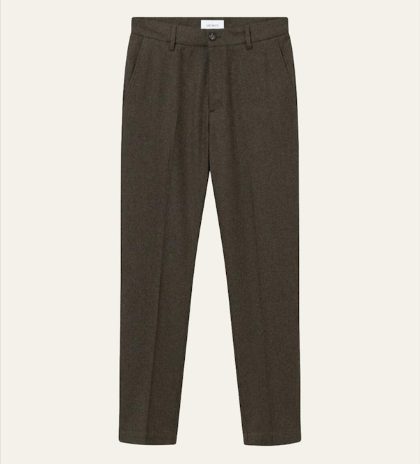 LES DEUX - Donkerbruine Como Wool broek