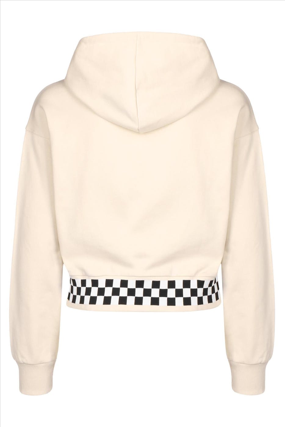 Vans - Ecru-zwarte Boom Boom 66 cropped hoodie