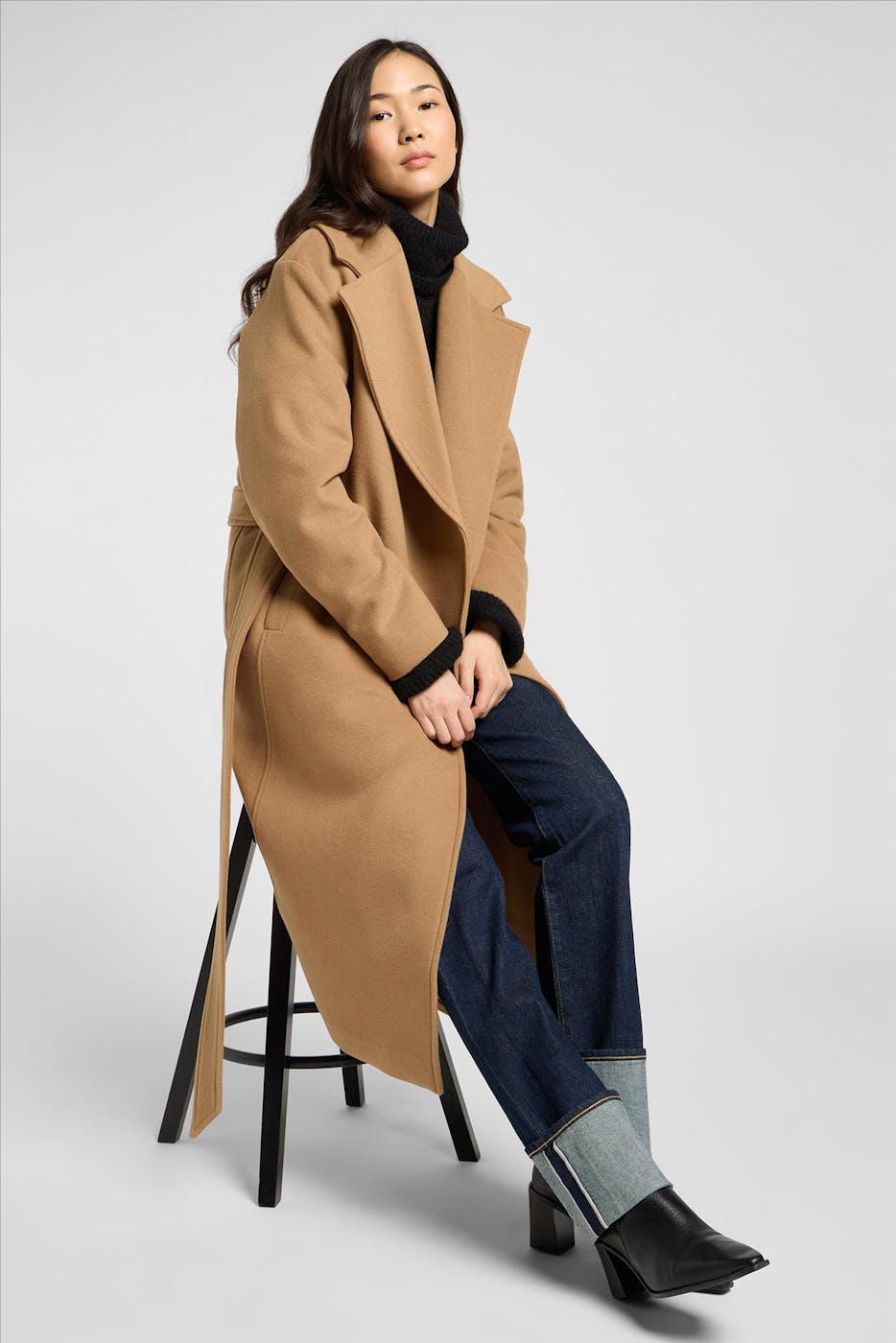 Lee - Camel Relaxed Long Wool mantel