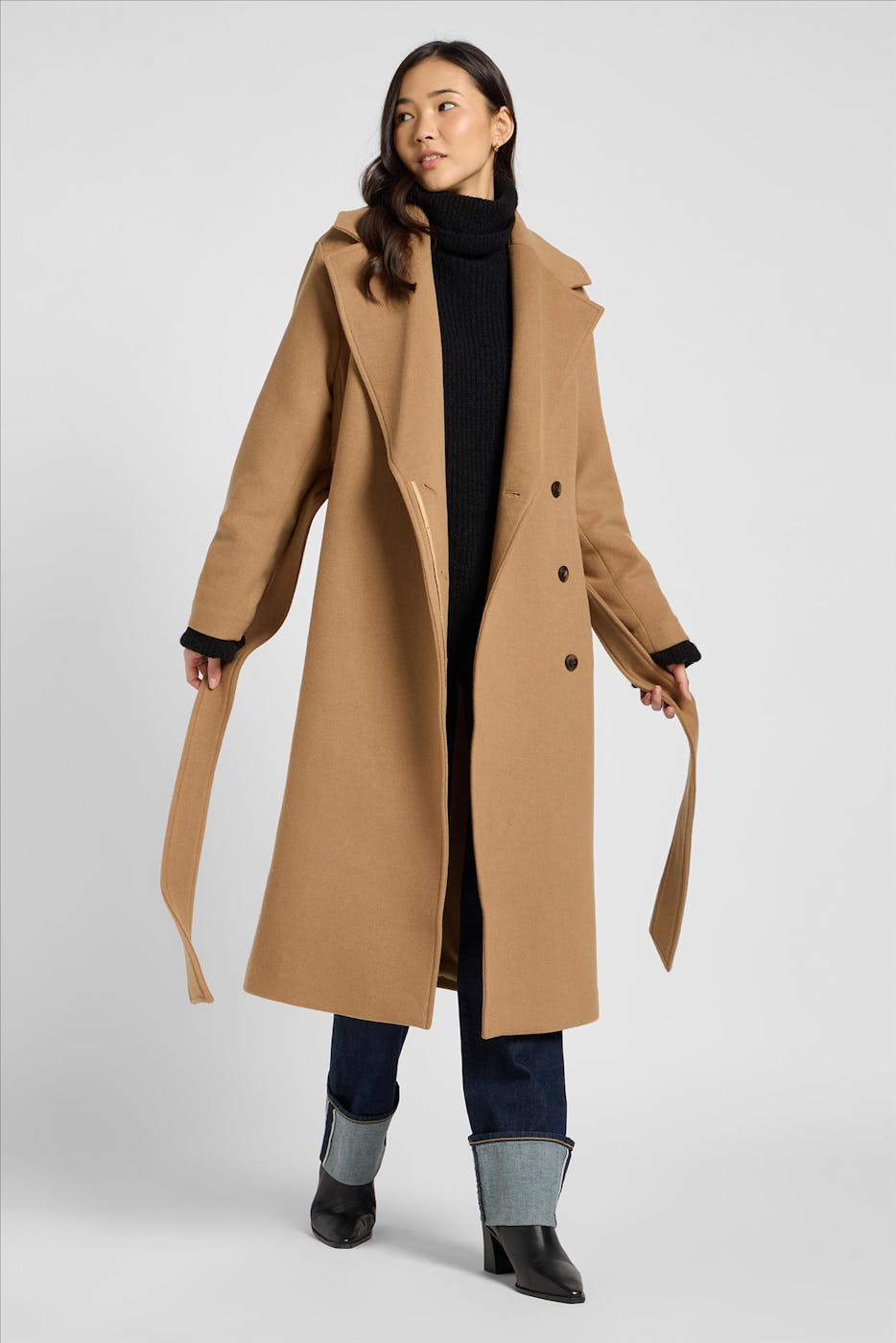 Lee - Camel Relaxed Long Wool mantel
