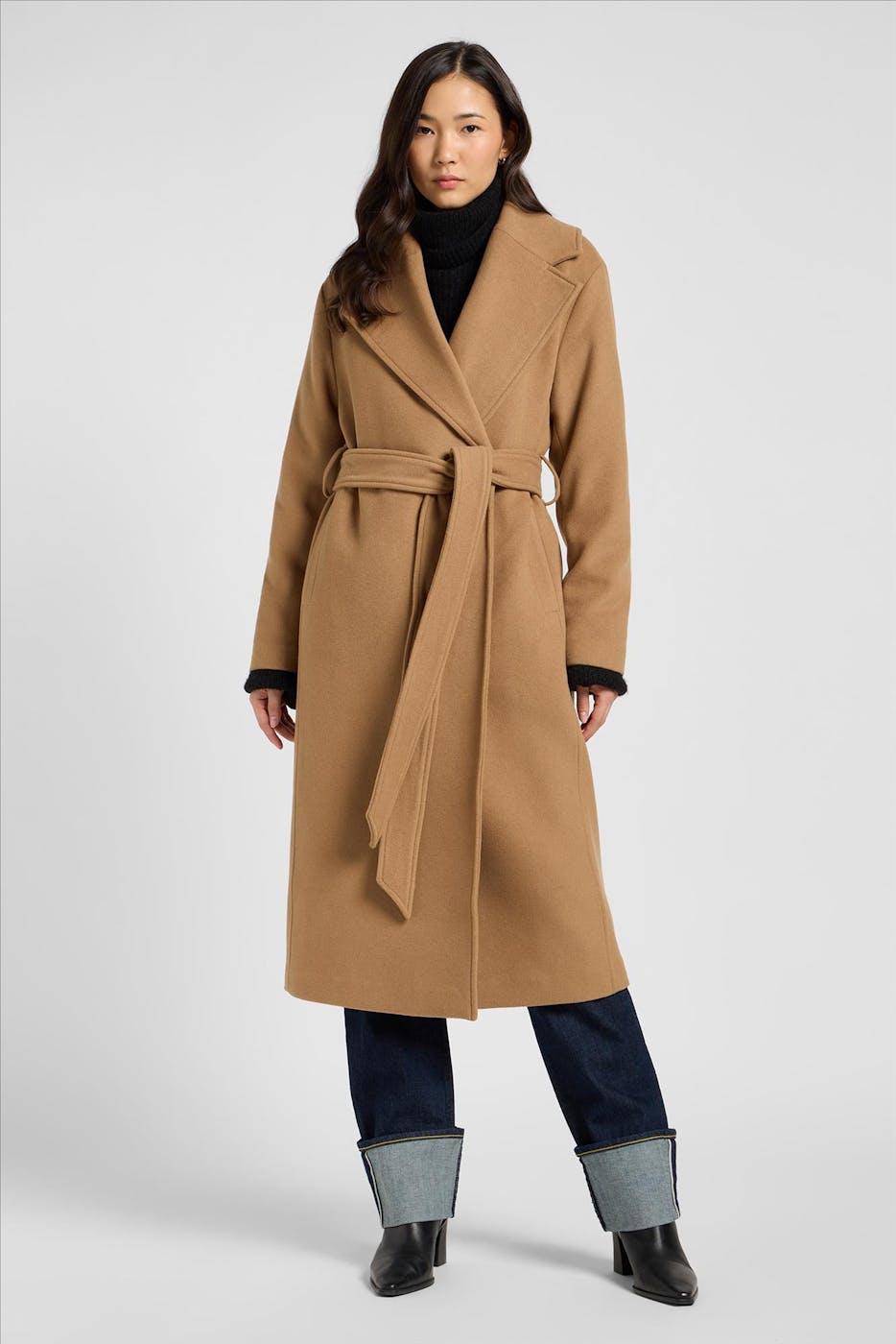 Lee - Camel Relaxed Long Wool mantel