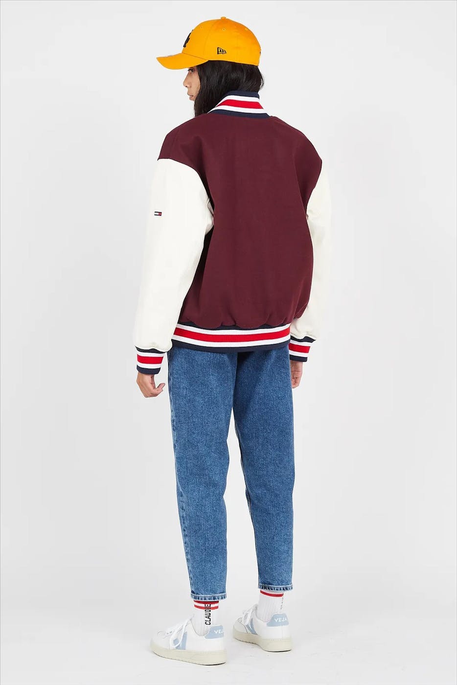 Tommy Jeans - Bordeaux Letterman jas