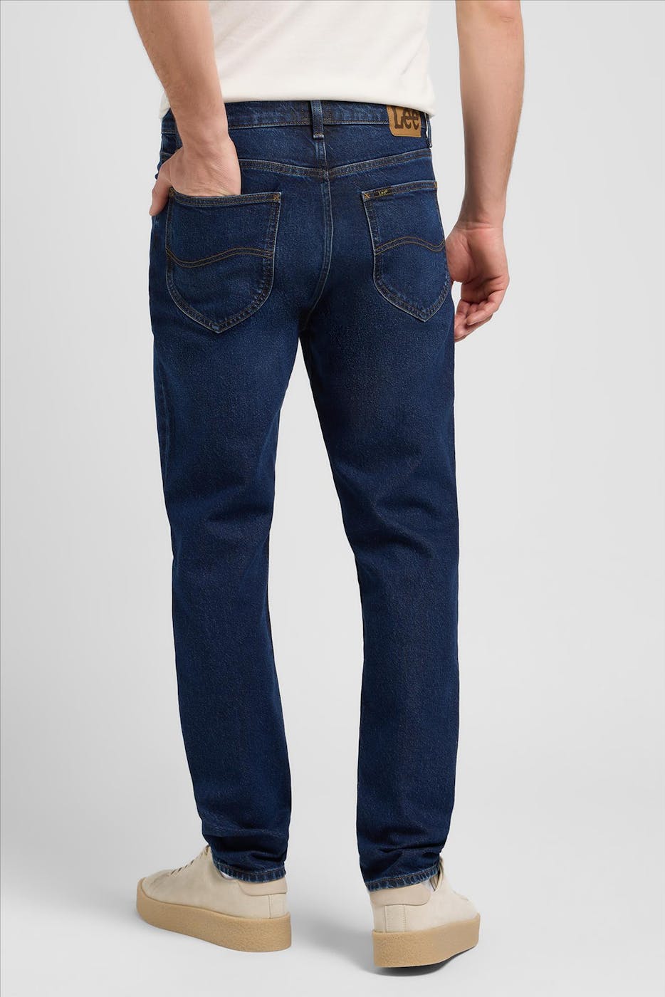 Lee - Donkerblauwe Orbital Austin tapered jeans