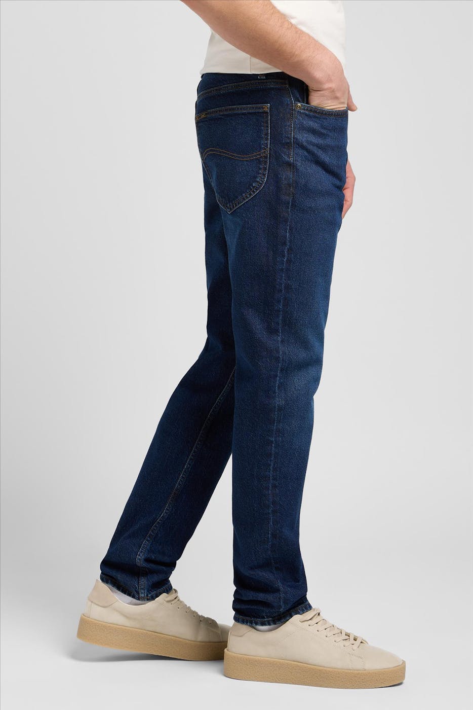 Lee - Donkerblauwe Orbital Austin tapered jeans