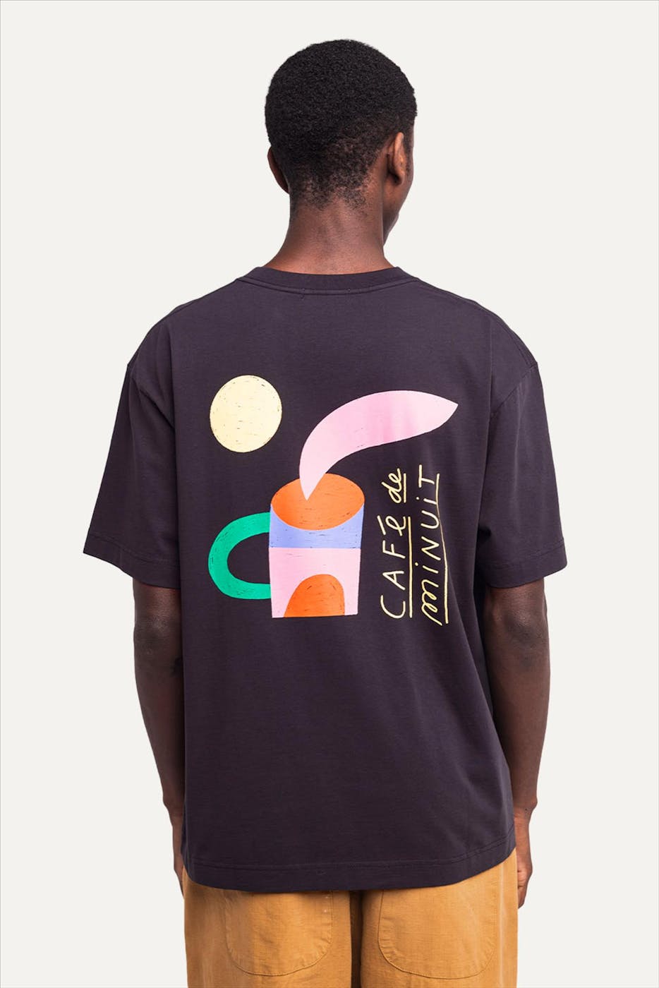 OLOW - Donkergrijze Café De Minuit T-shirt