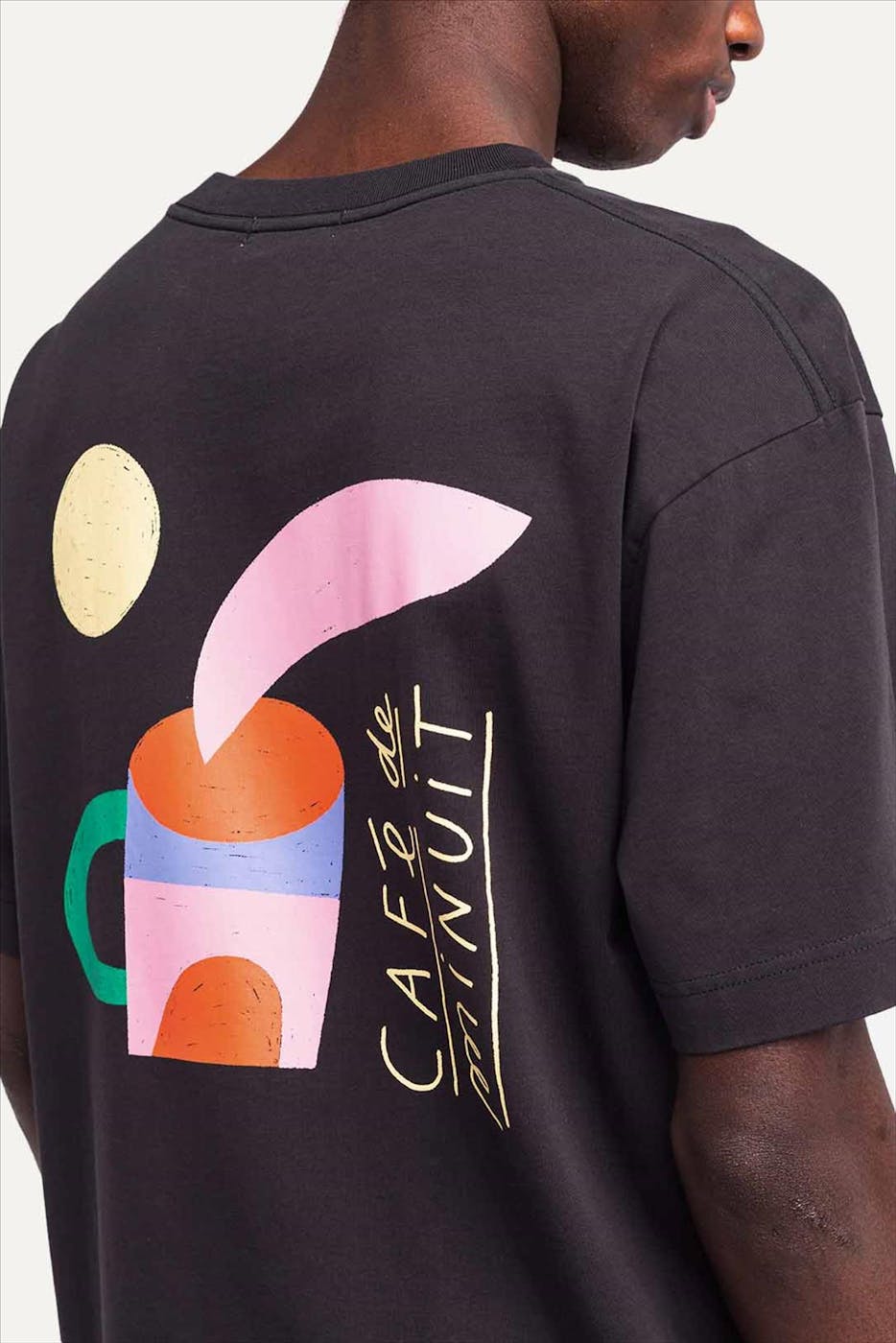 OLOW - Donkergrijze Café De Minuit T-shirt