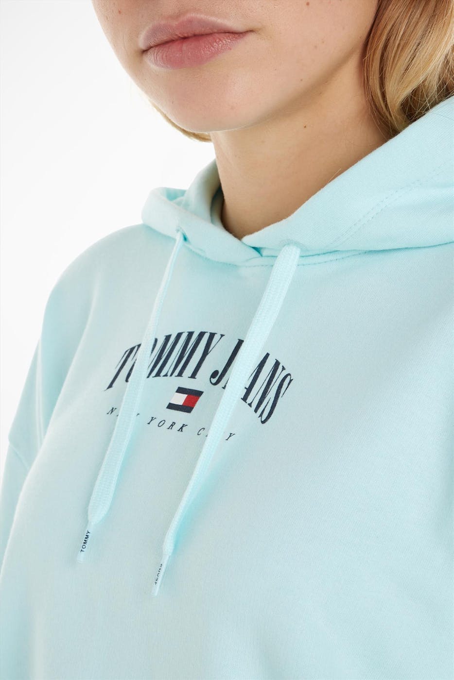 Tommy Jeans - Muntgroene Relax Essential hoodie