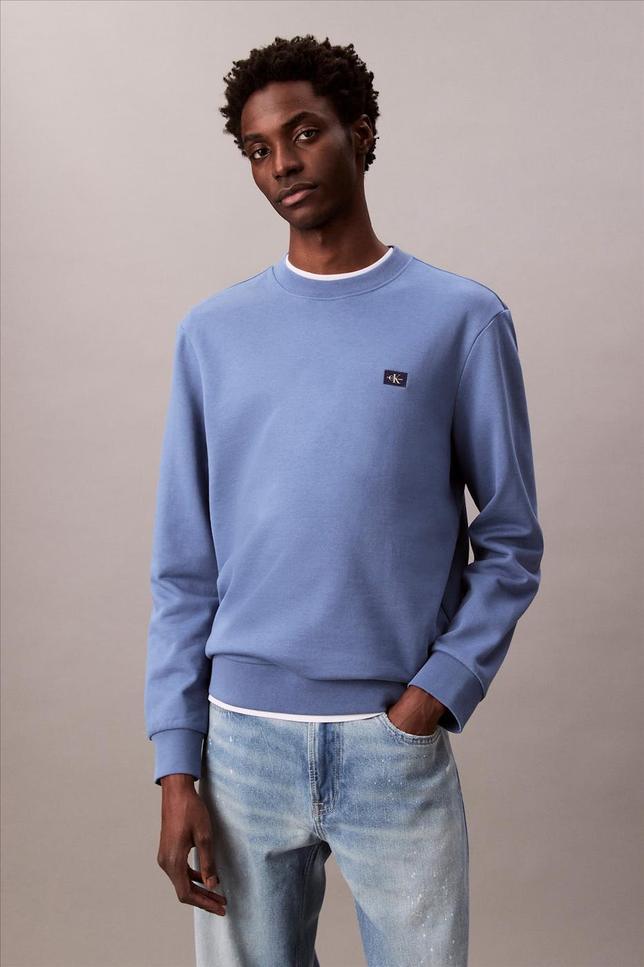 Calvin Klein Jeans - Blauwe Badge sweater