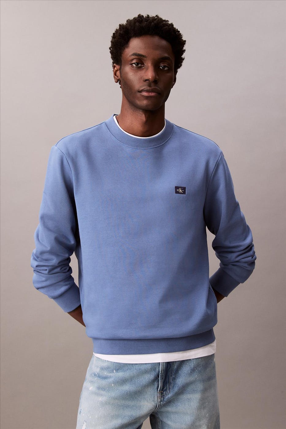 Calvin Klein Jeans - Blauwe Badge sweater