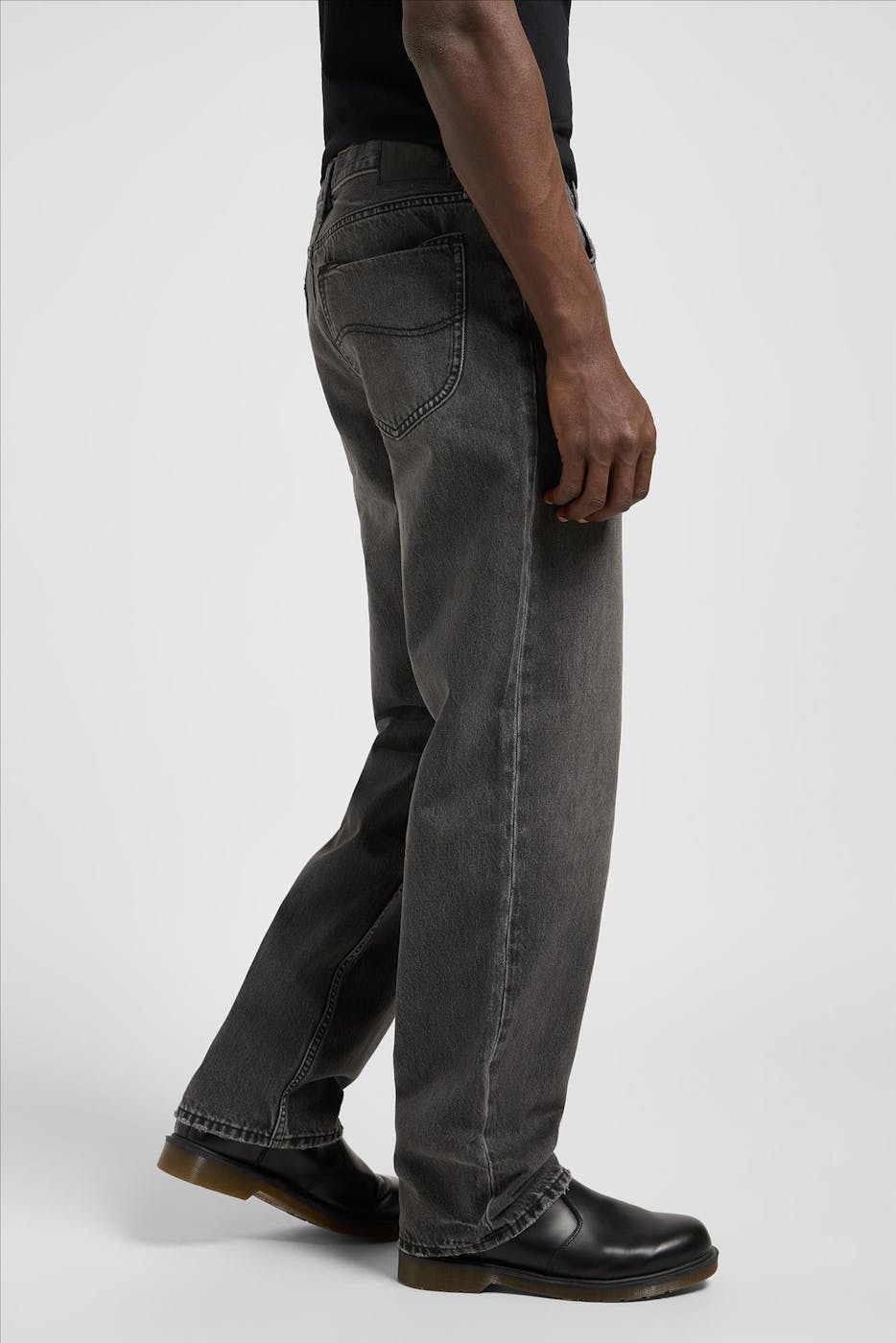 Lee - Donkergrijze Asher loose straight jeans