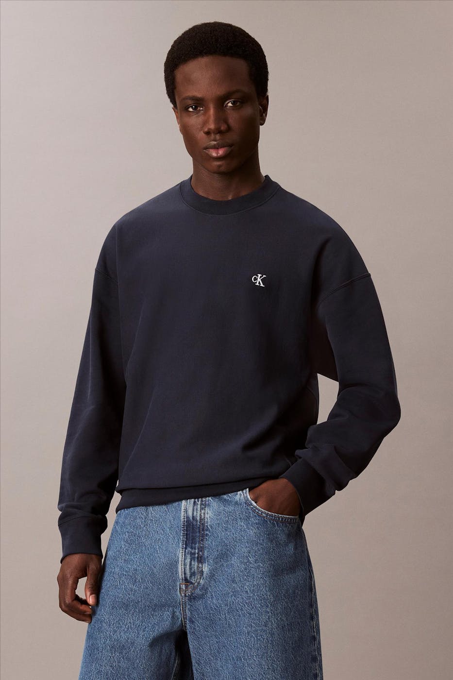 Calvin Klein Jeans - Donkerblauwe Icon Logo sweater