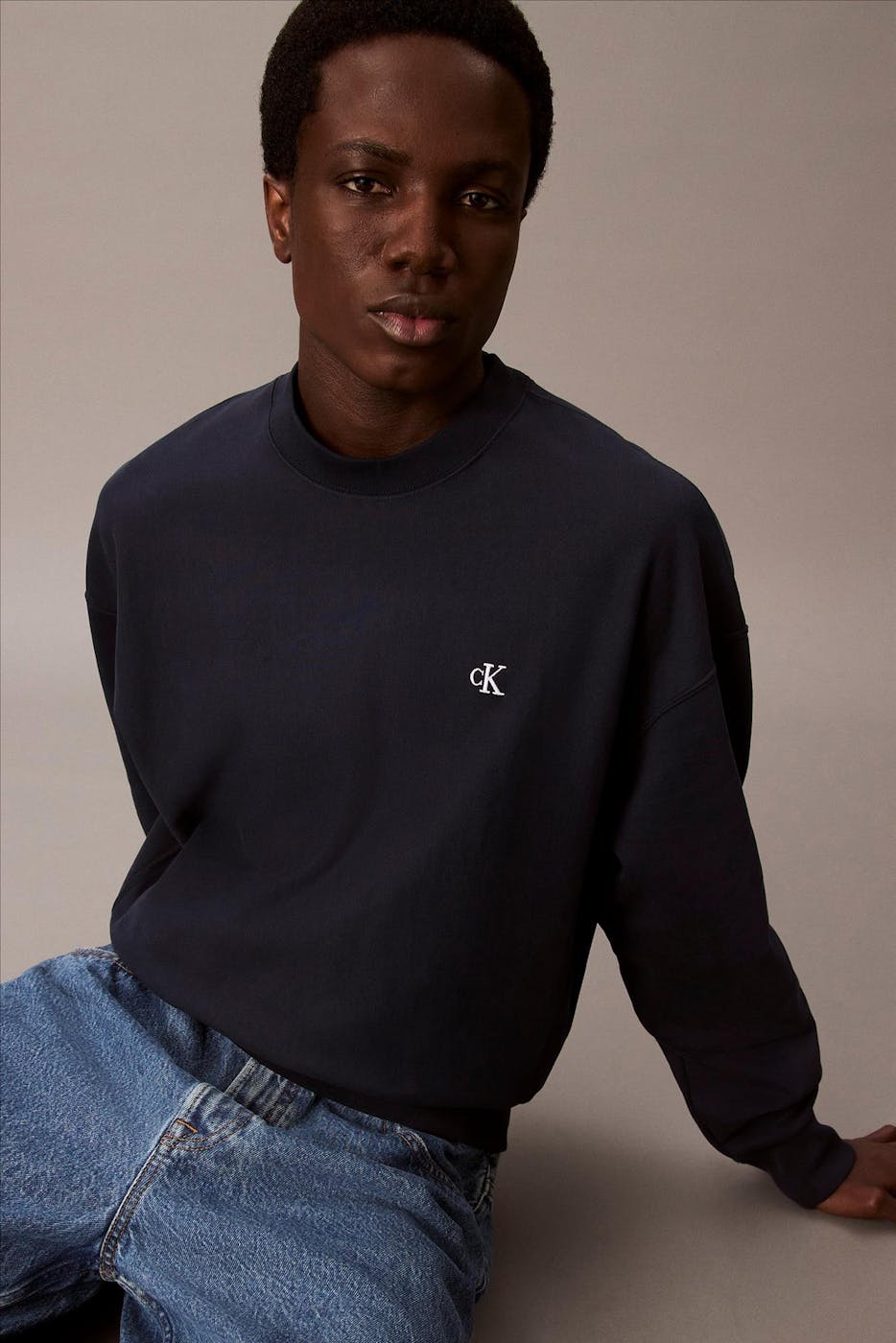 Calvin Klein Jeans - Donkerblauwe Icon Logo sweater