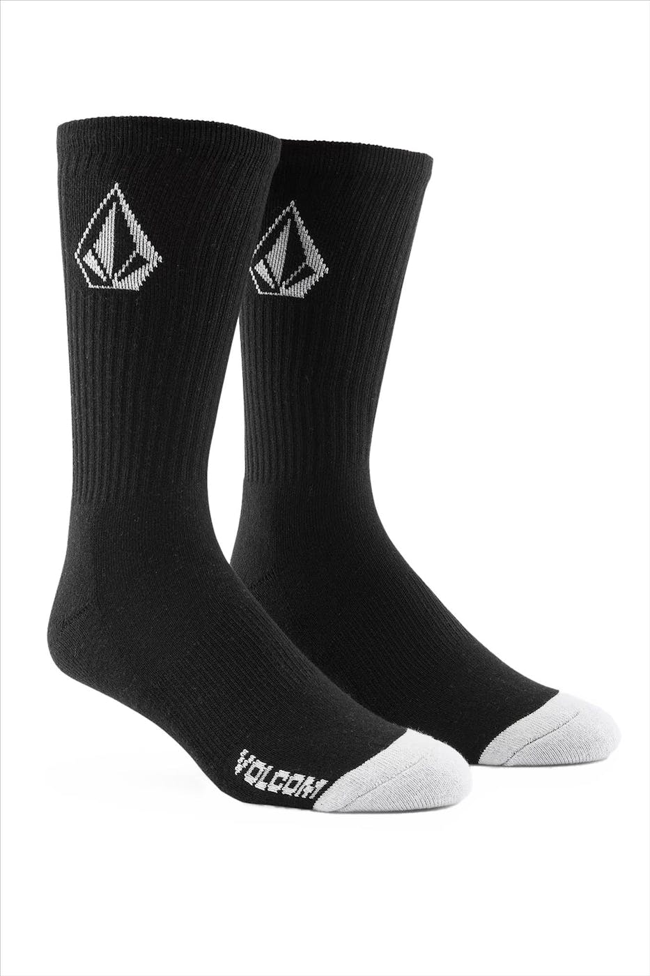 Volcom - Zwarte Full Stone Crew 3-pack sportsokken, maat: 42-47