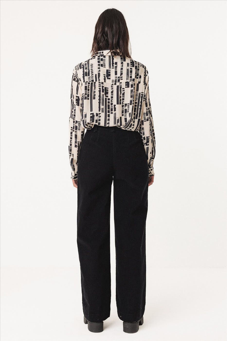 SkunkFunk - Ecru-Zwarte Asune blouse