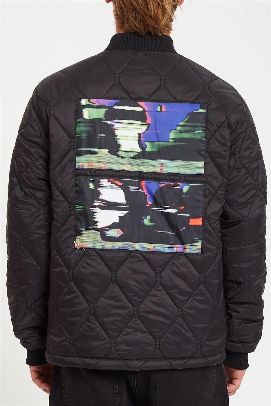 Volcom - Beige-zwarte-multicolour omkeerbare Lookster Jacket