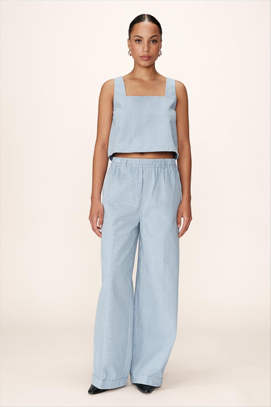 Grace & Mila - Blauwe Patine broek