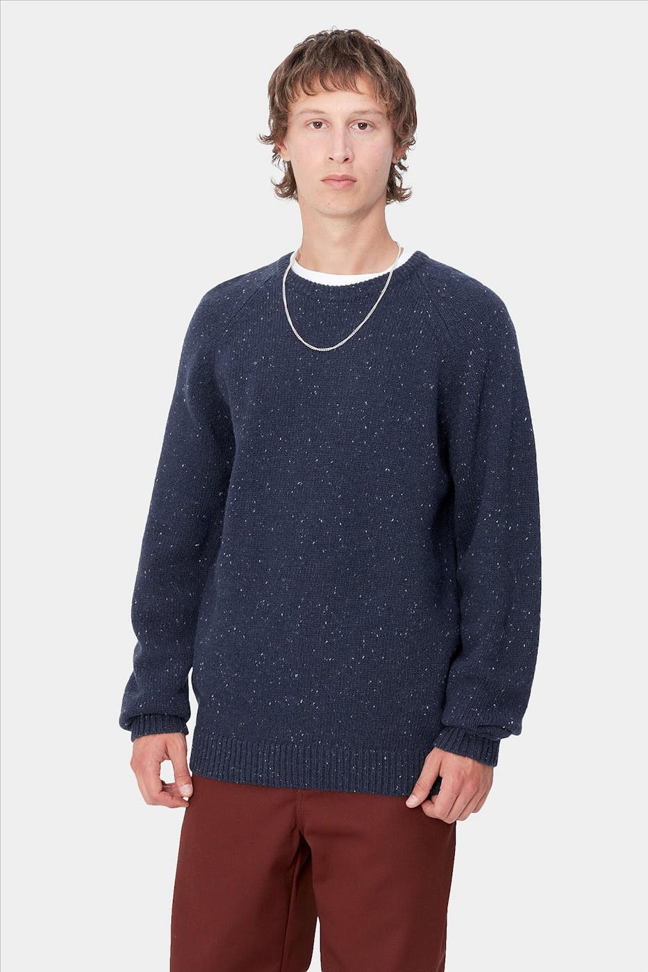 Carhartt WIP - Donkerblauwe Anglistic trui