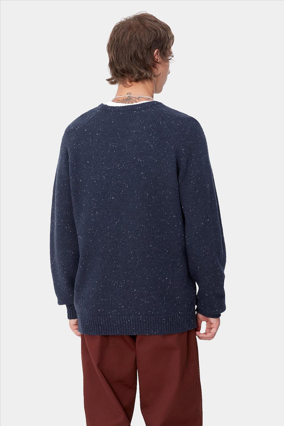 Carhartt WIP - Donkerblauwe Anglistic trui