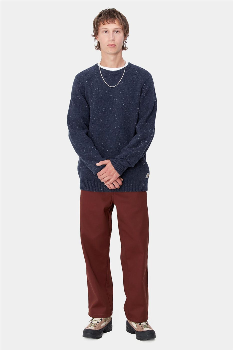 Carhartt WIP - Donkerblauwe Anglistic trui
