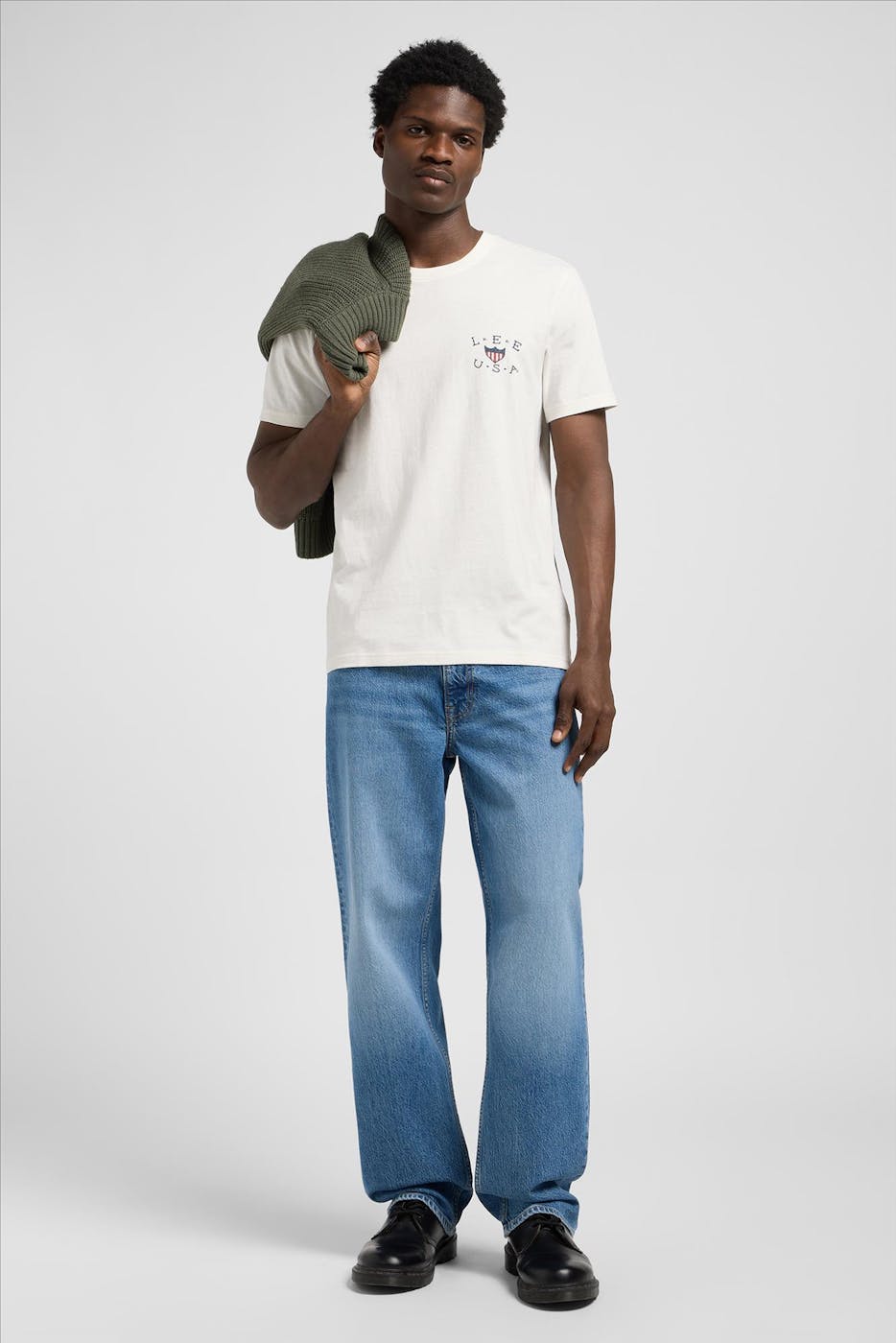 Lee - Blauwe Lyle Asher loose straight jeans