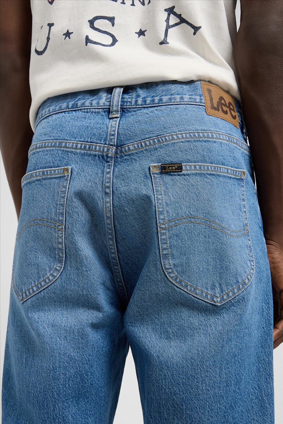 Lee - Blauwe Lyle Asher loose straight jeans