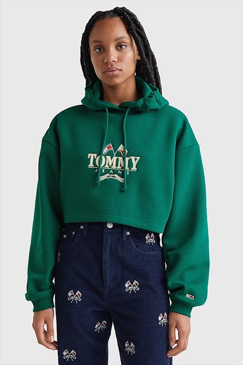 Tommy Jeans - Groene Super Crop sweater