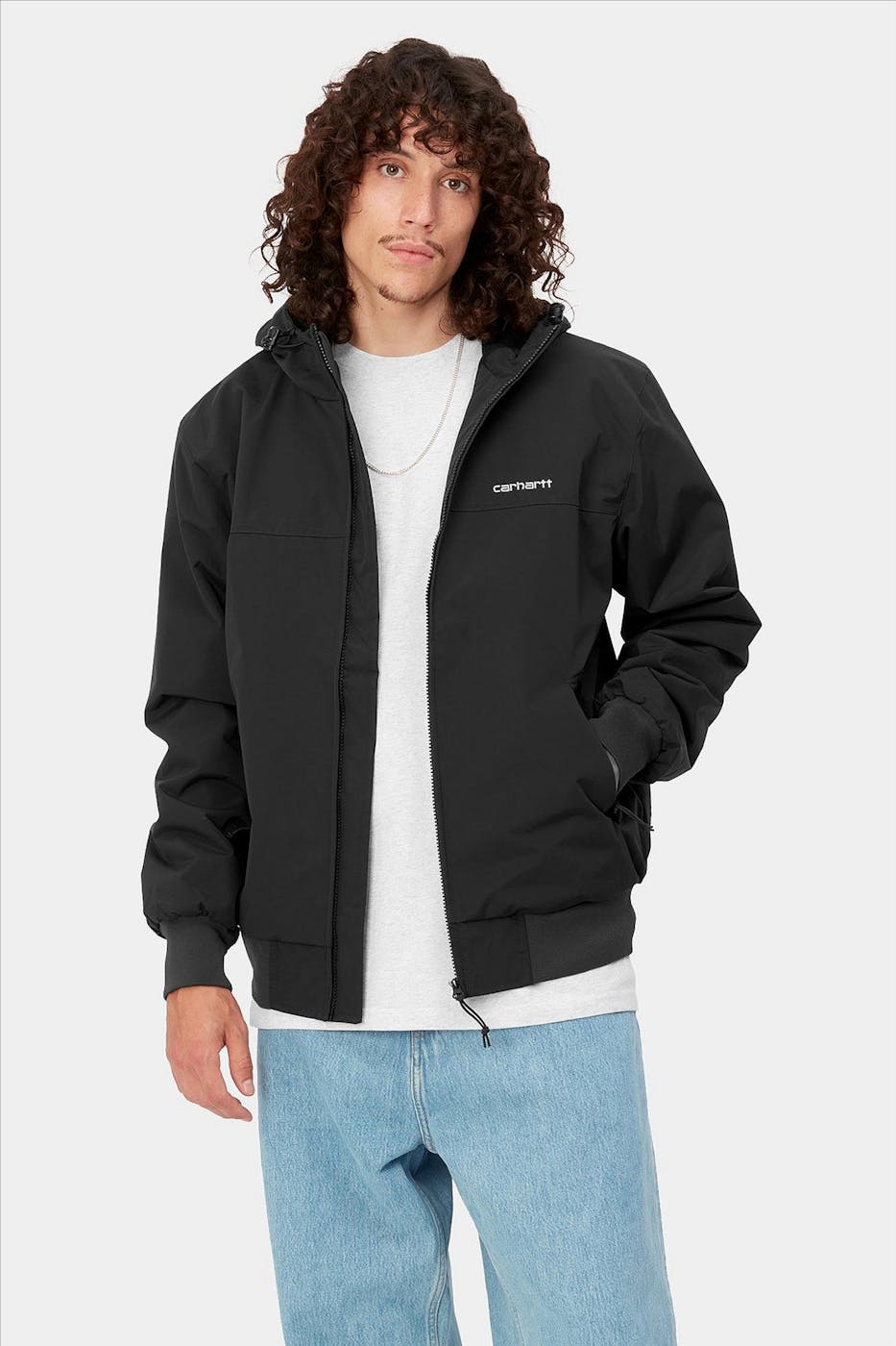 Carhartt WIP - Zwarte Hooded Sail jas