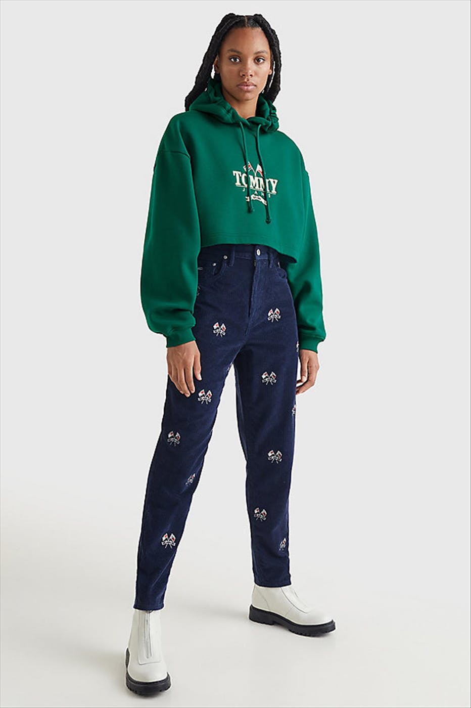 Tommy Jeans - Groene Super Crop sweater