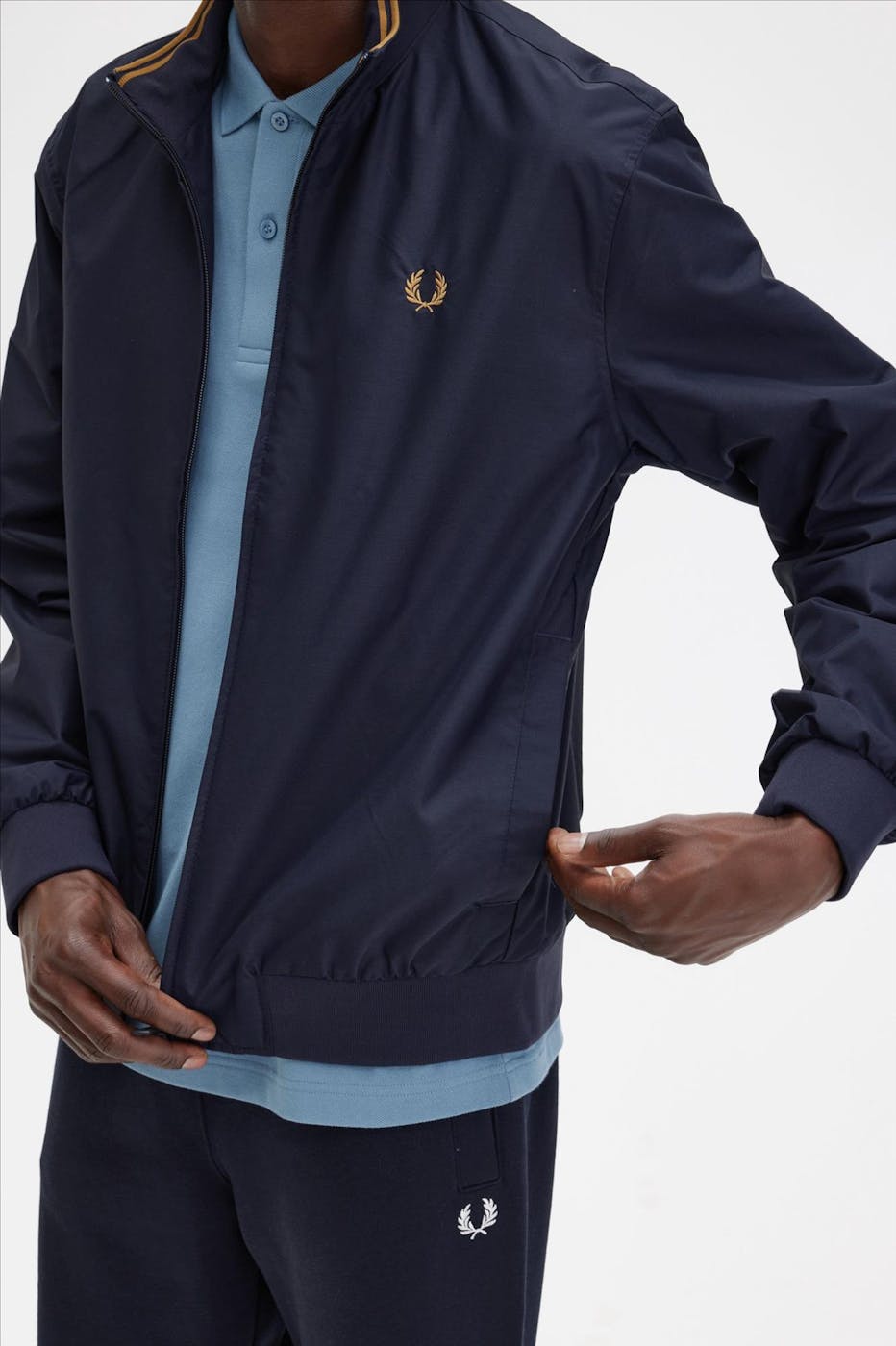 Fred Perry - Donkerblauwe Brentham jas