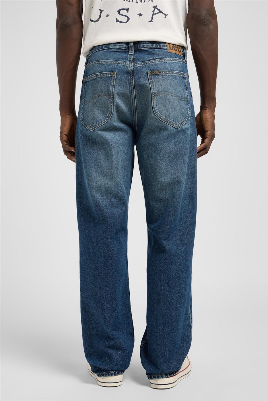 Lee - Middenblauwe Asher loose straight jeans
