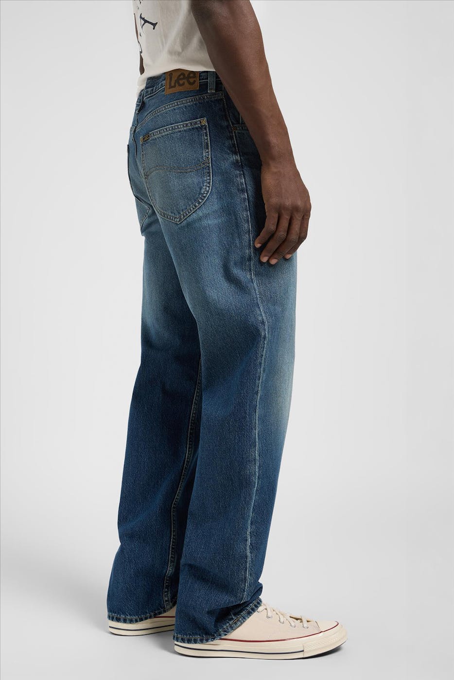 Lee - Middenblauwe Asher loose straight jeans